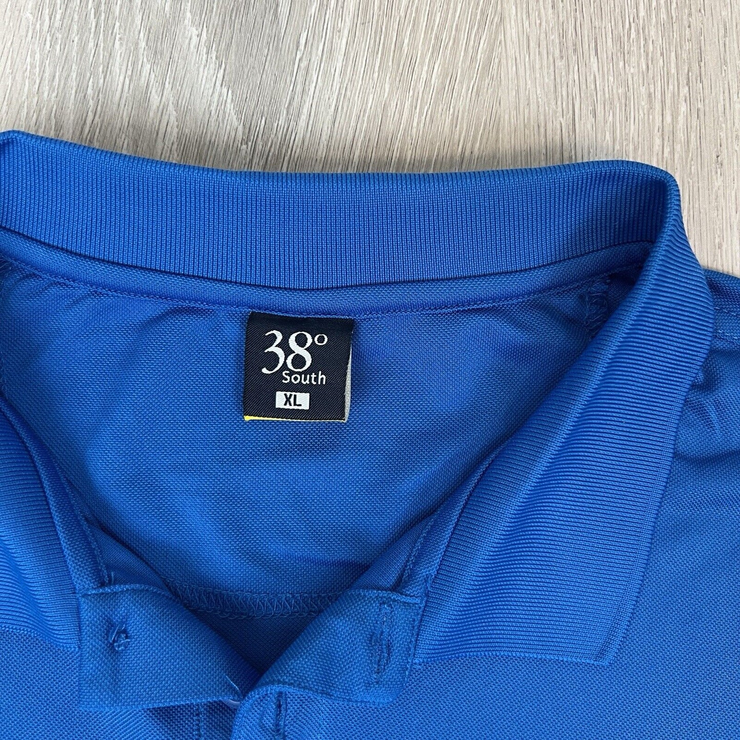 38 Degrees South Mens Blue Manly Golf Club Polo Shirt Size XL