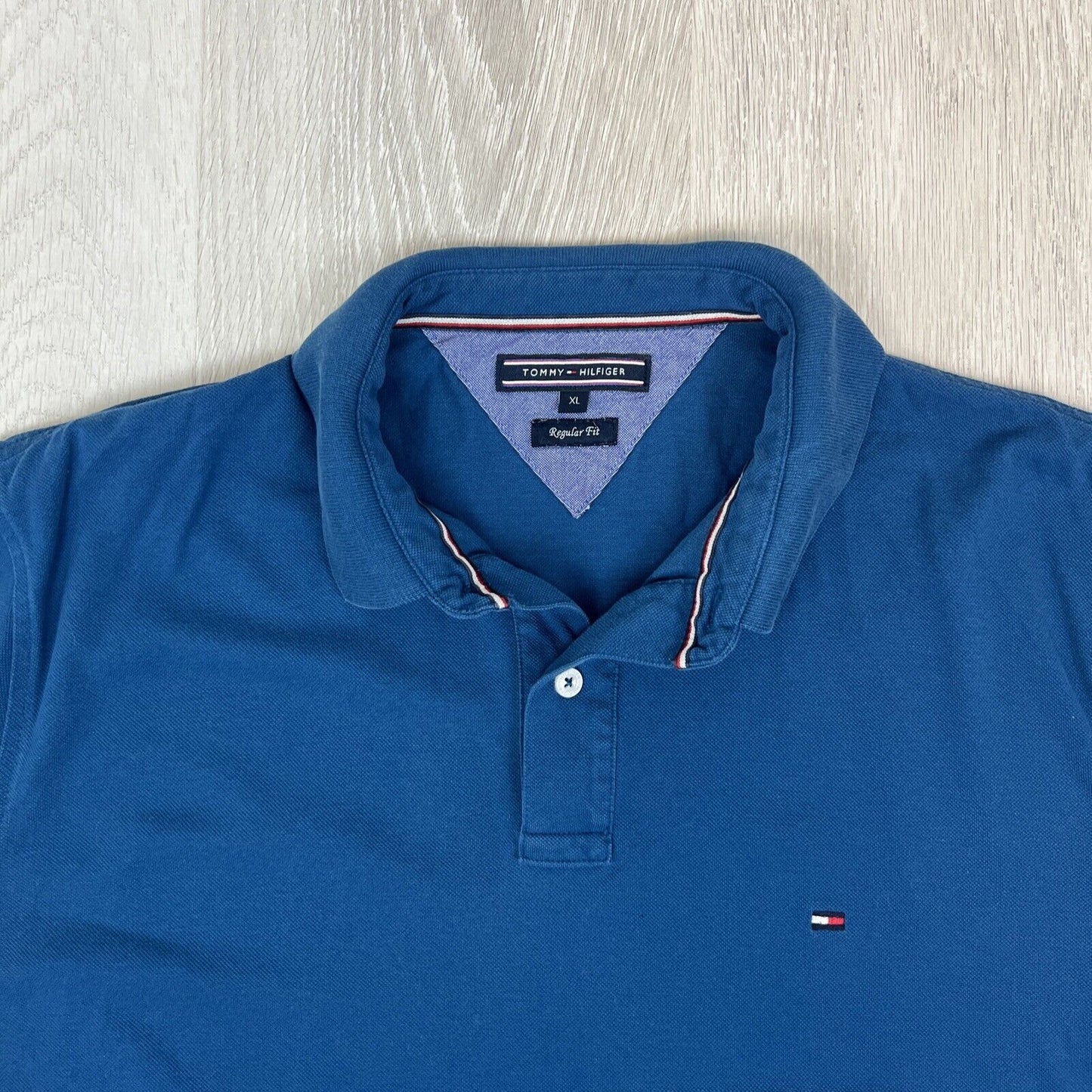 Tommy Hilfiger Mens Blue Short Sleeve Polo Shirt Size XL