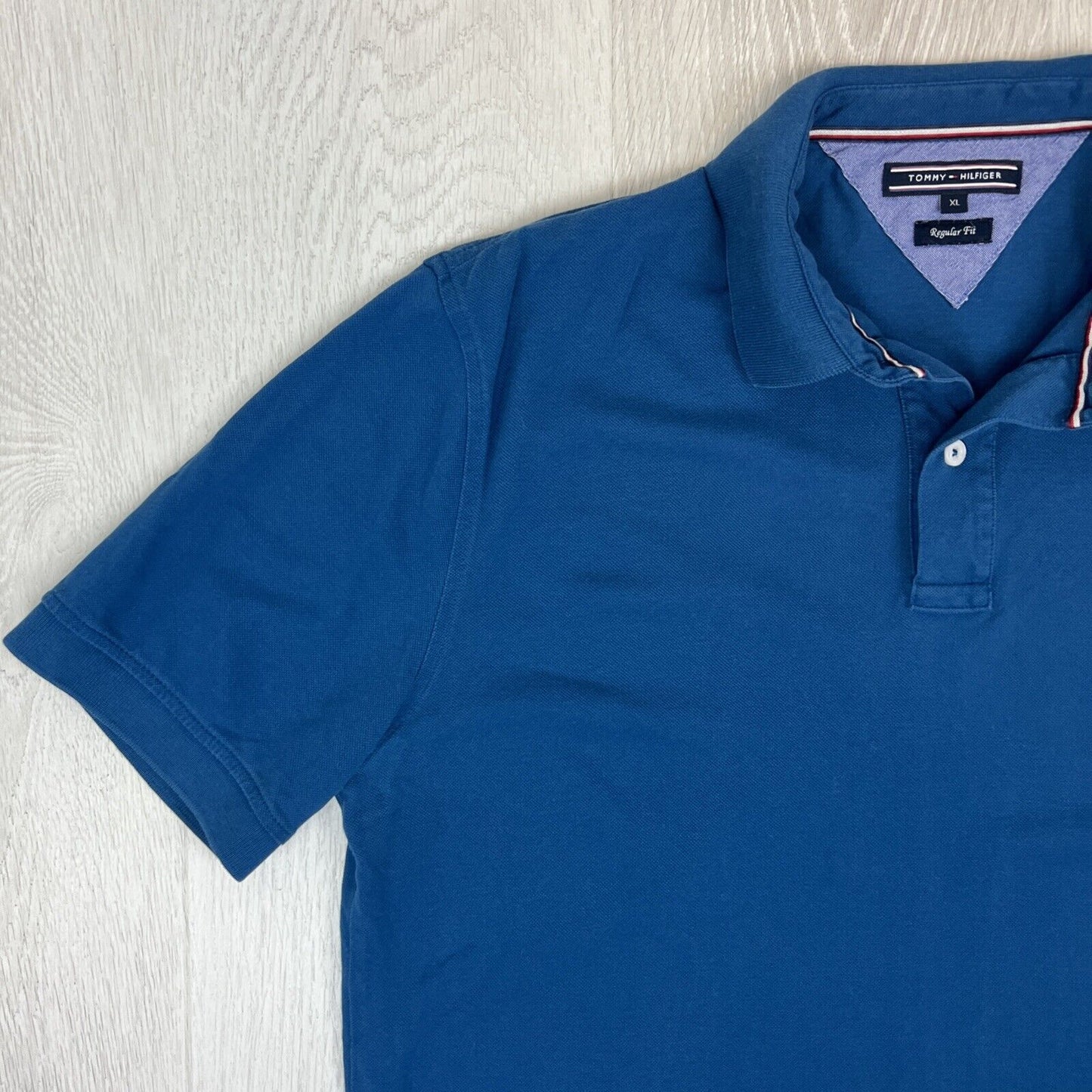 Tommy Hilfiger Mens Blue Short Sleeve Polo Shirt Size XL