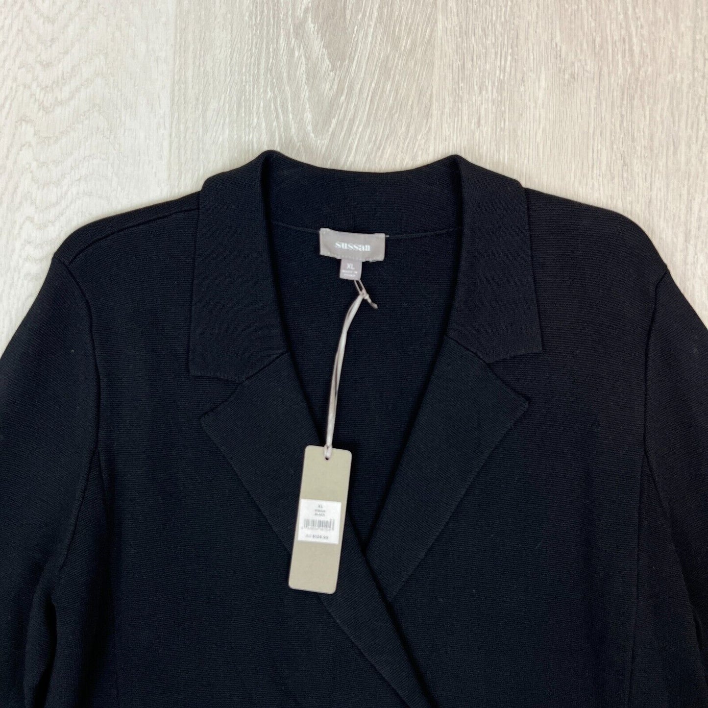 Sussan Womens Black Double Breasted Blazer Jacket Size XL (New)