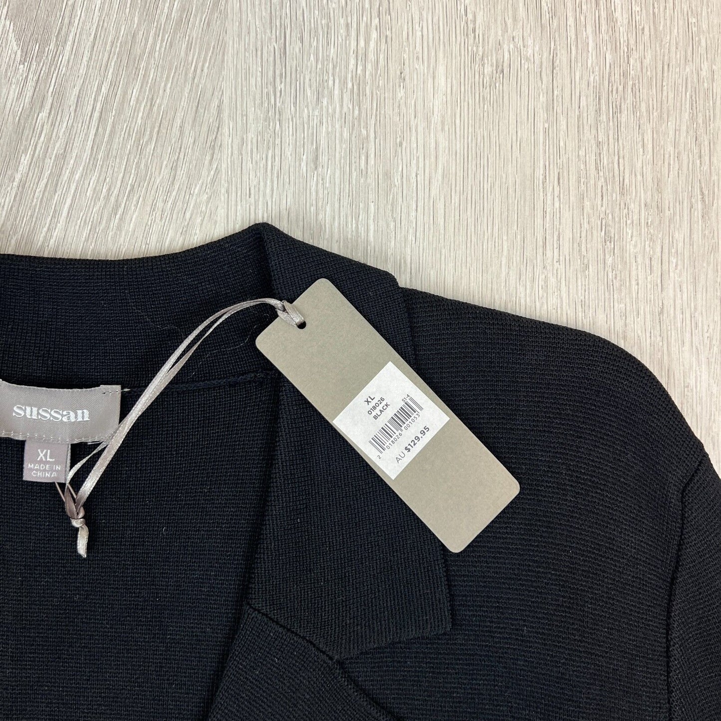 Sussan Womens Black Double Breasted Blazer Jacket Size XL (New)