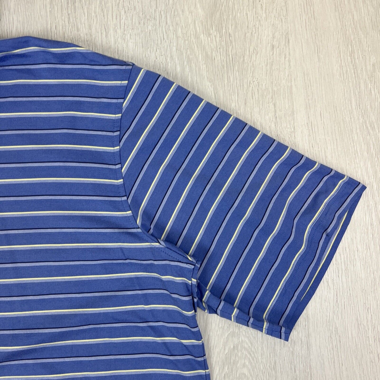 Pebble Beach Mens Blue Striped Golf Polo Shirt Size XL