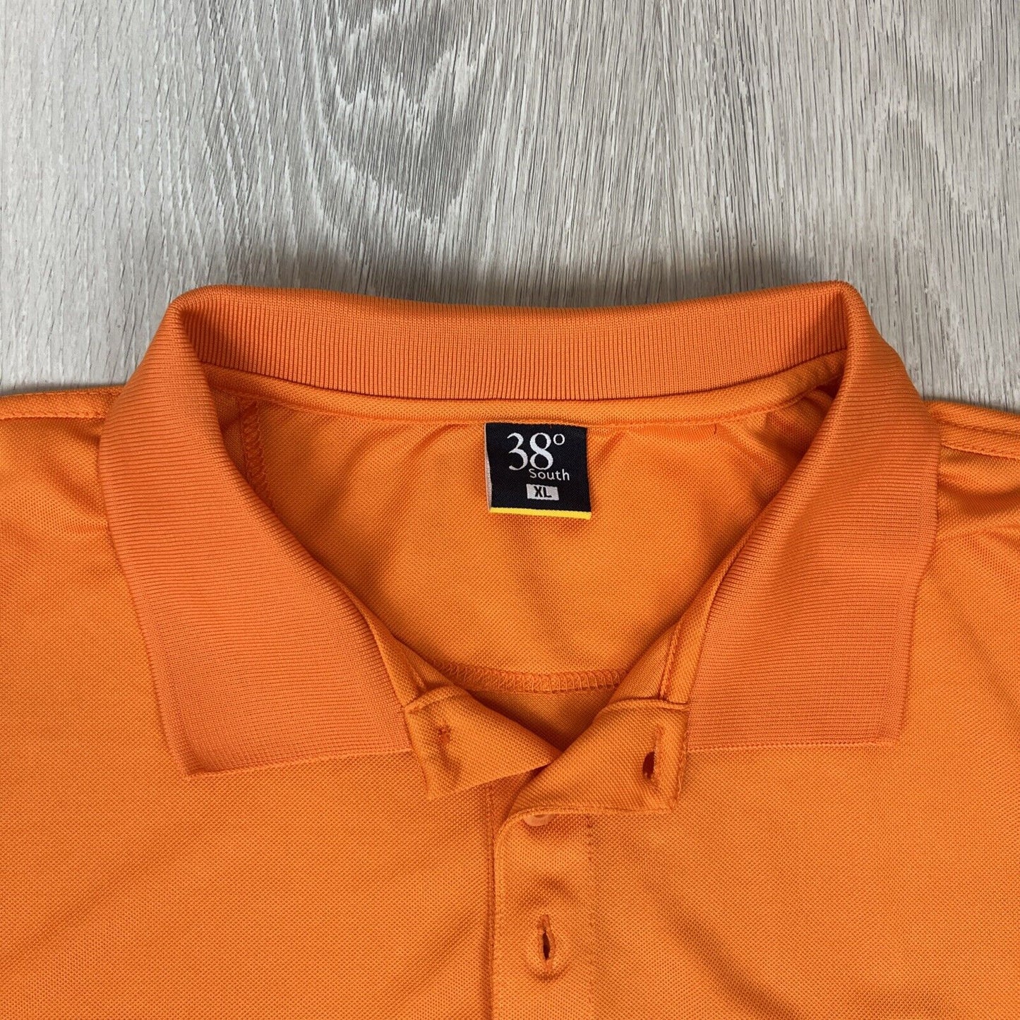 38 Degrees South Mens Orange Manly Golf Club Polo Shirt Size XL