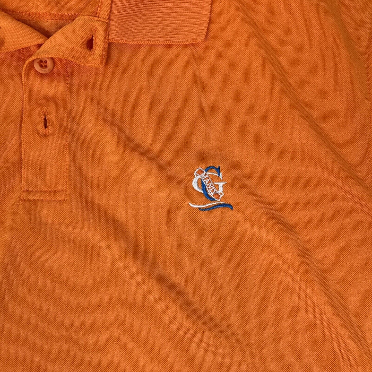 38 Degrees South Mens Orange Manly Golf Club Polo Shirt Size XL