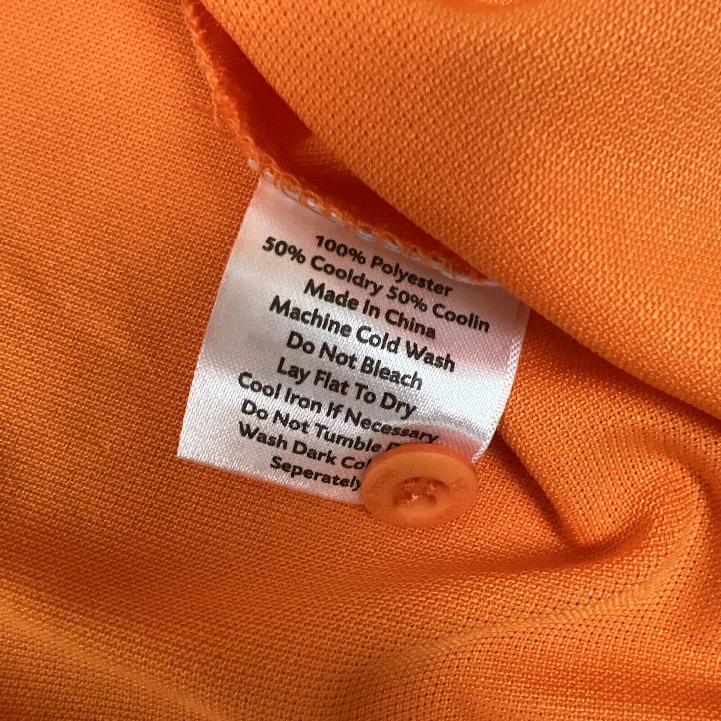 38 Degrees South Mens Orange Manly Golf Club Polo Shirt Size XL