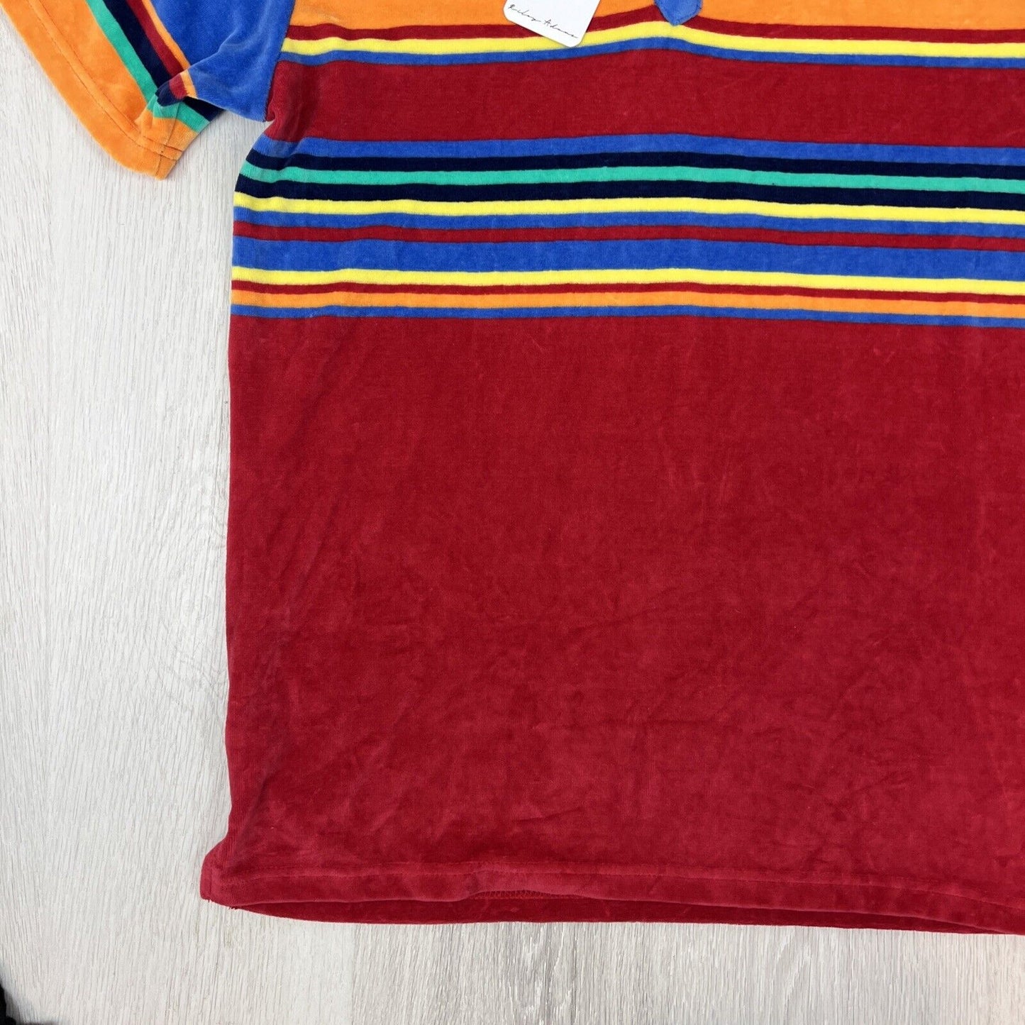 Riley Adams Mens Terry Short Sleeve Polo Shirt Size Medium