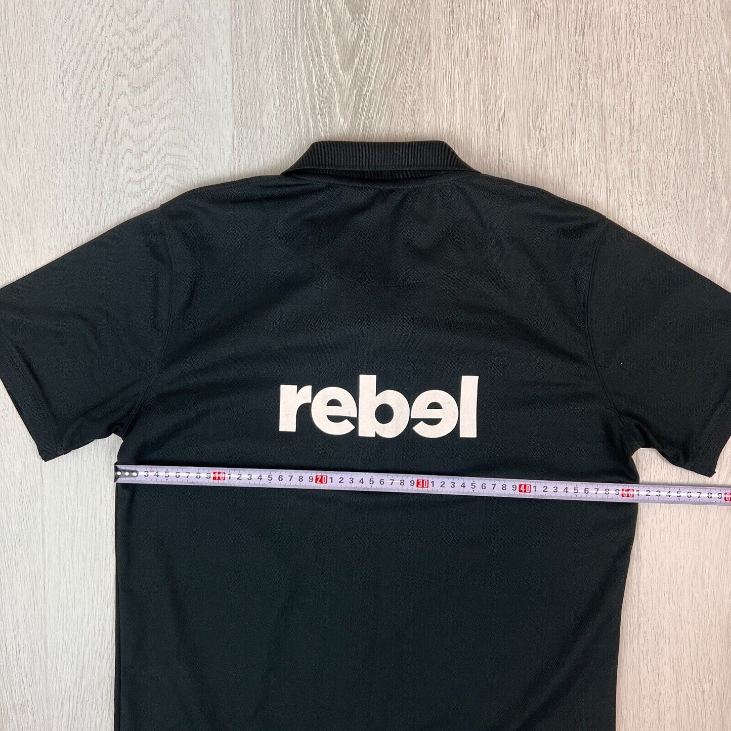 Rebel Sport Mens Black Activewear Uniform Polo Shirt Size Small