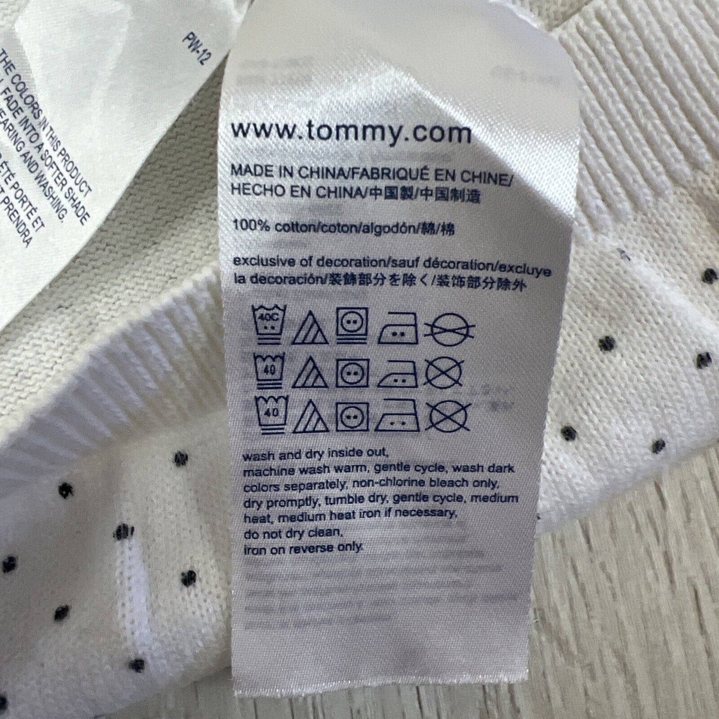 Tommy Hilfiger Womens White Pullover Knitted Sweater Jumper Size XS