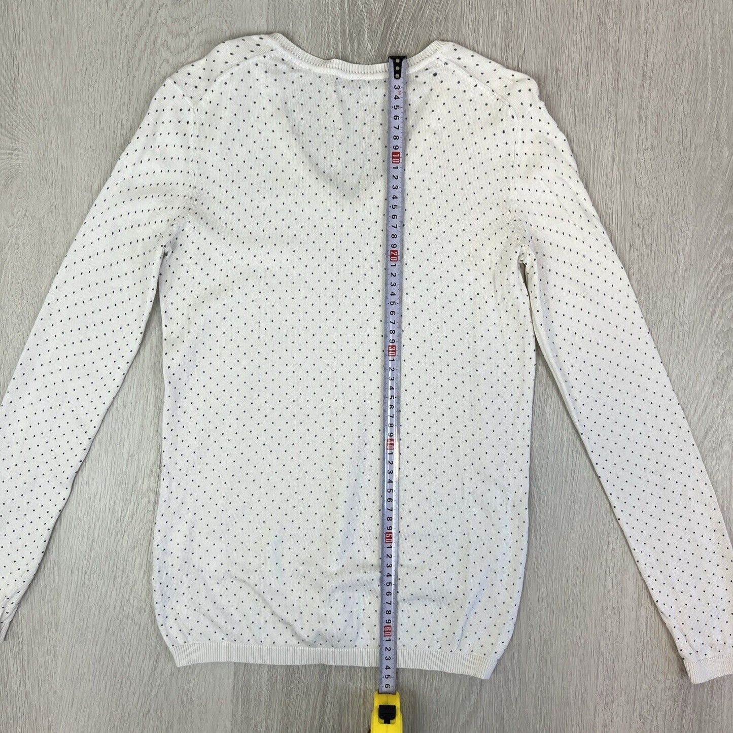 Tommy Hilfiger Womens White Pullover Knitted Sweater Jumper Size XS