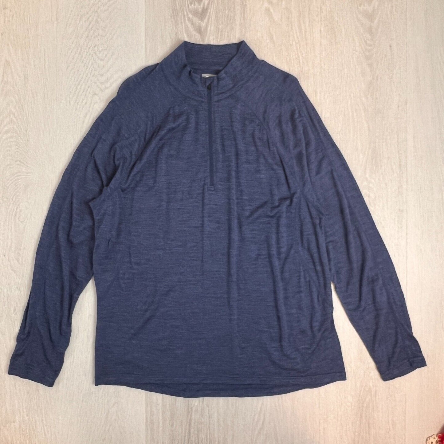 Crane Mens 100% Merino Wool 1/4 Zip Sweater Jumper Size XL
