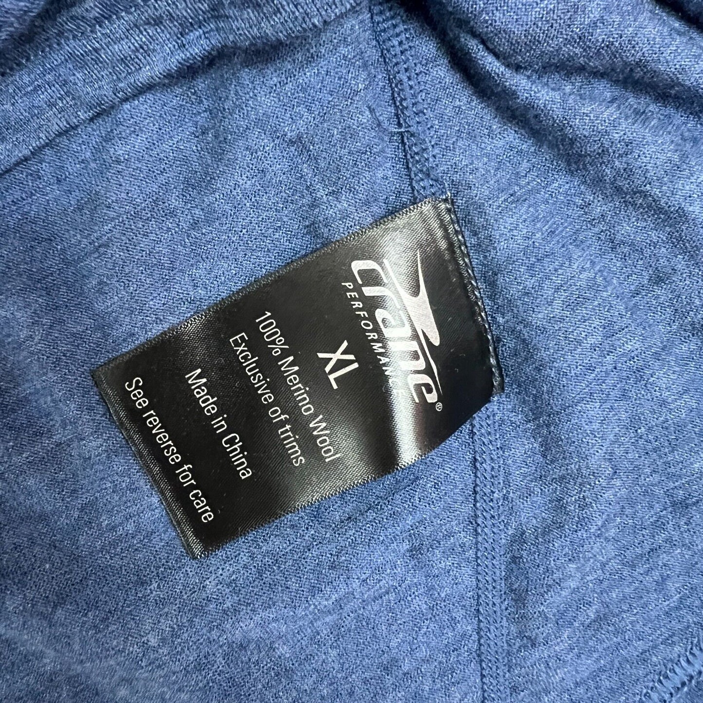 Crane Mens 100% Merino Wool 1/4 Zip Sweater Jumper Size XL