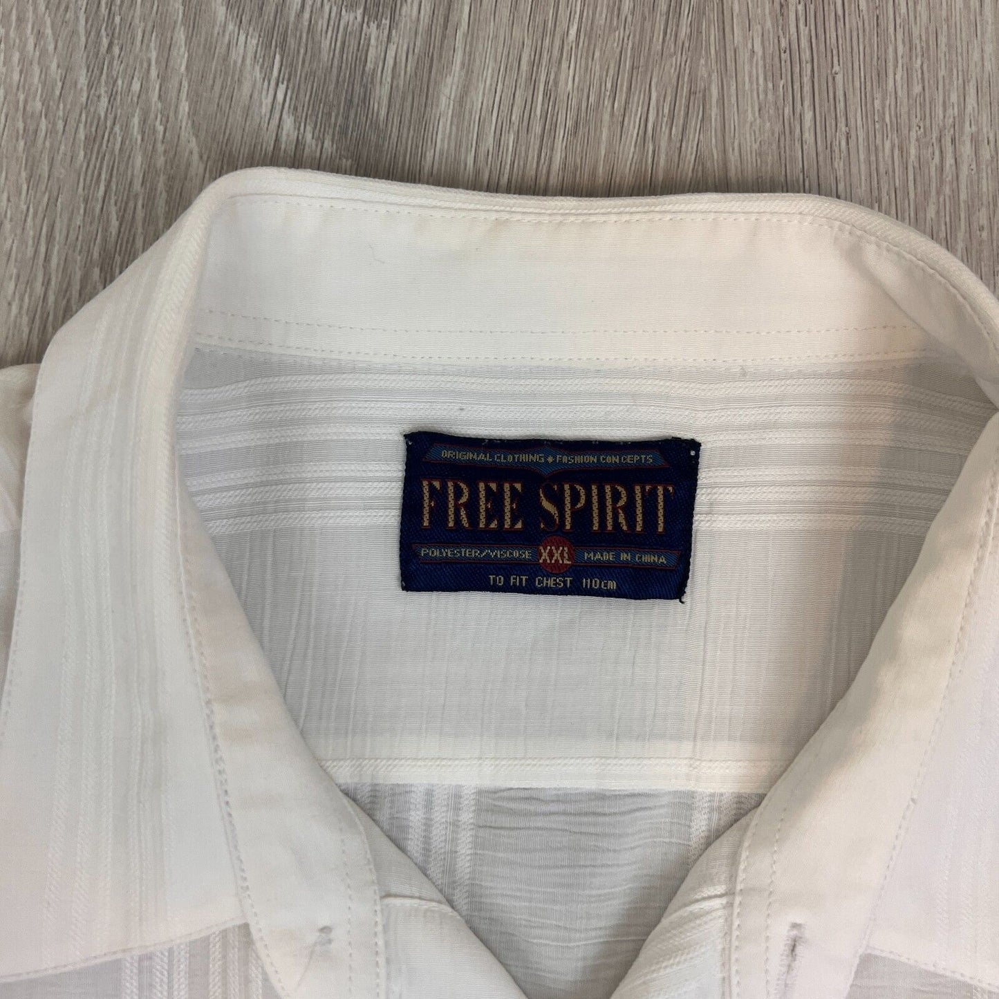 Free Spirit Mens White Short Sleeve Button Up Shirt Size 2XL