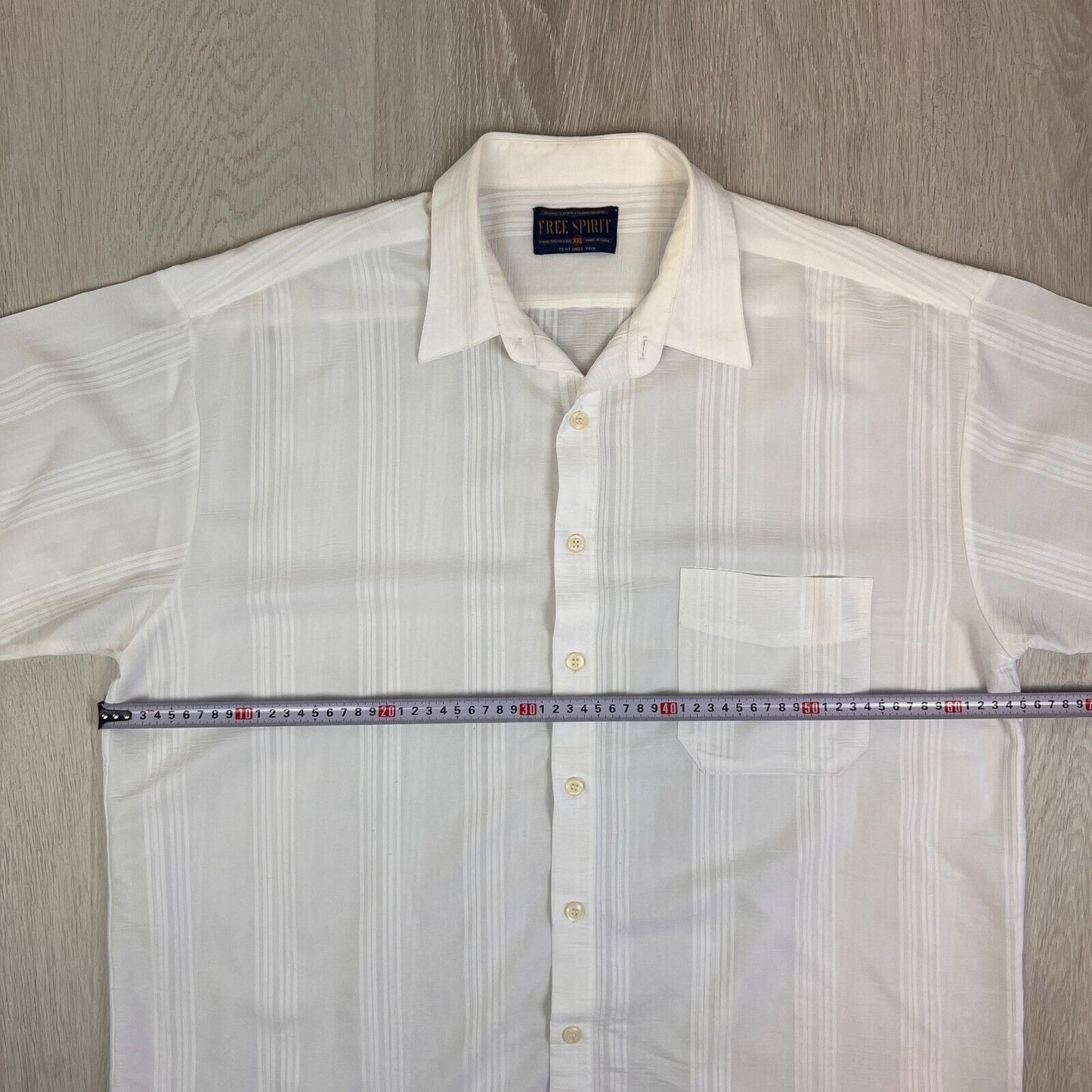 Free Spirit Mens White Short Sleeve Button Up Shirt Size 2XL
