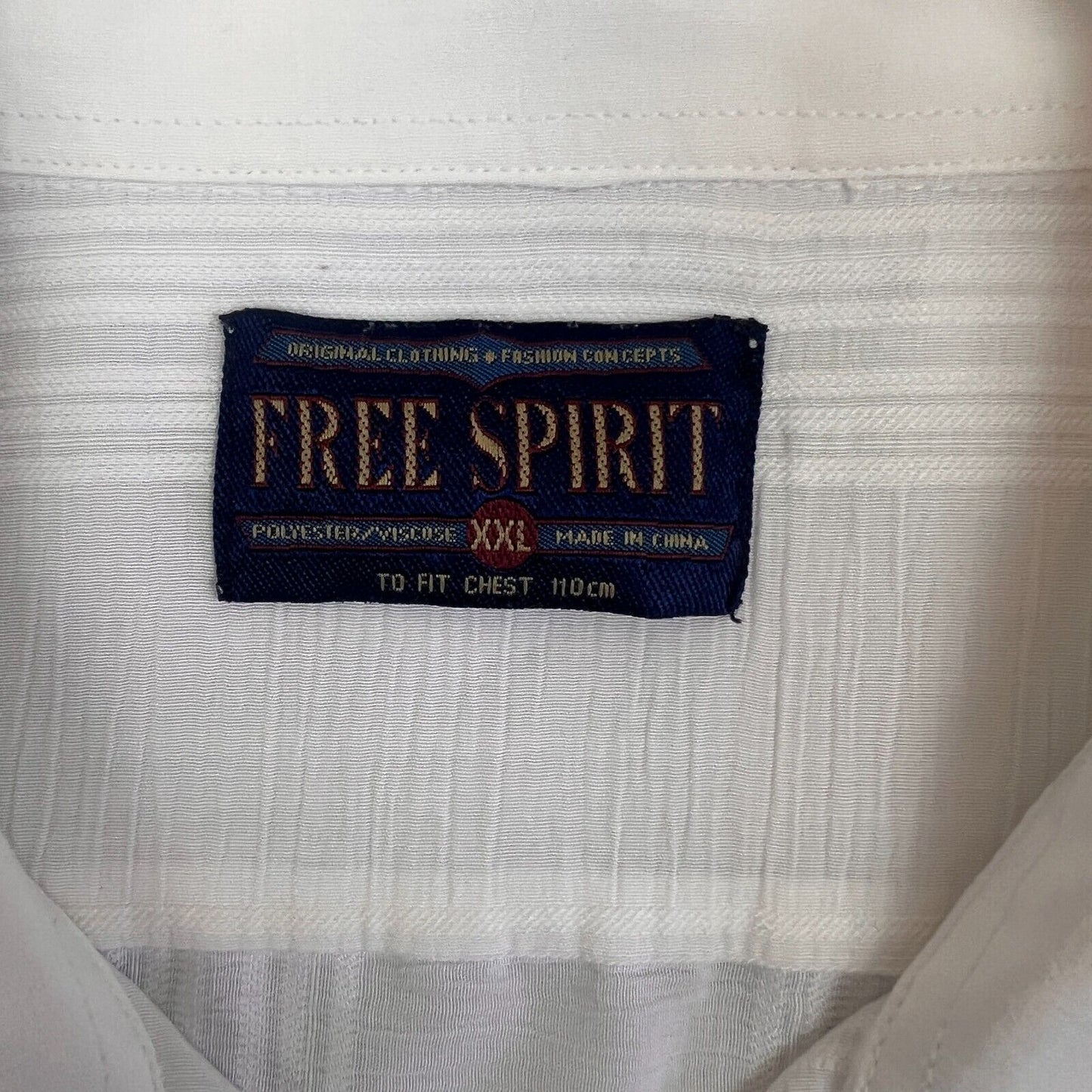 Free Spirit Mens White Short Sleeve Button Up Shirt Size 2XL