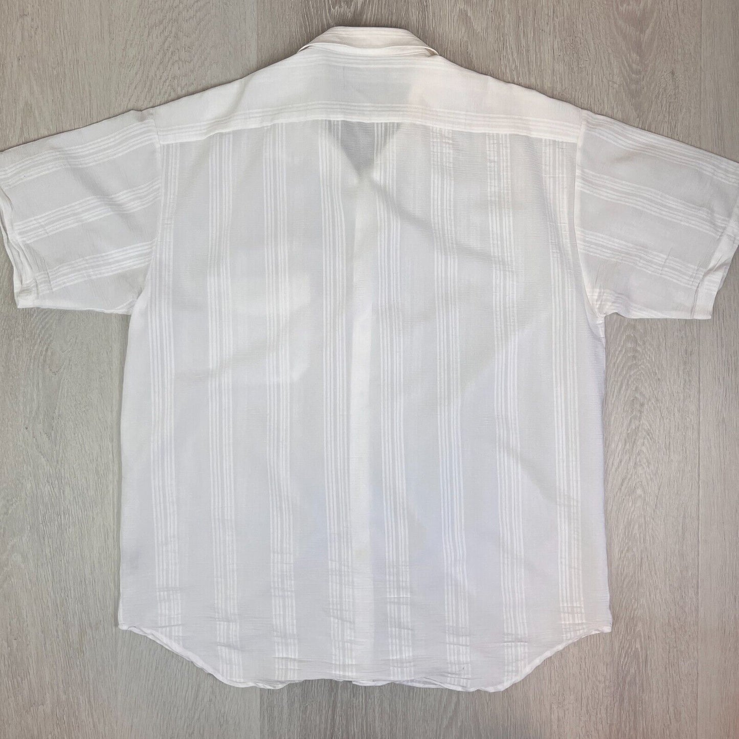 Free Spirit Mens White Short Sleeve Button Up Shirt Size 2XL