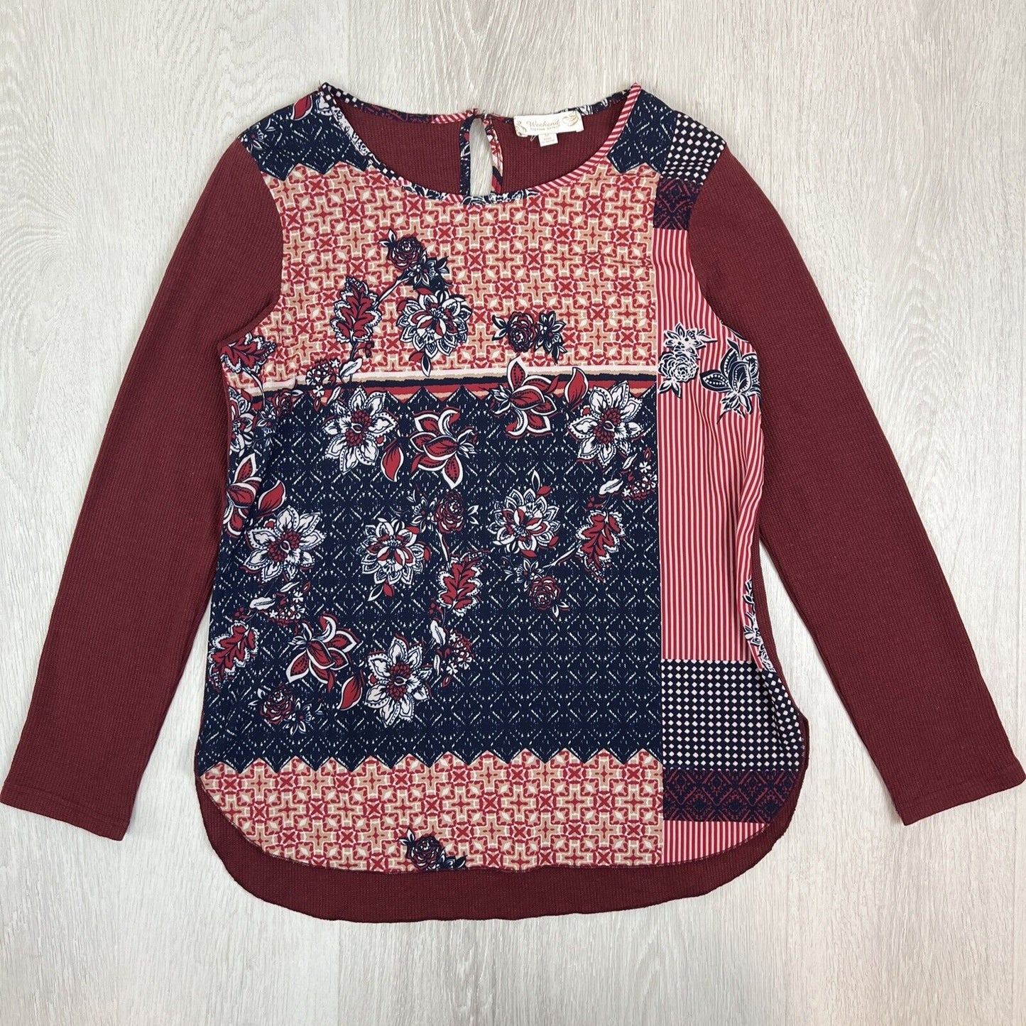 Weekend by Suzanne Betro Womens Red Top Size Medium