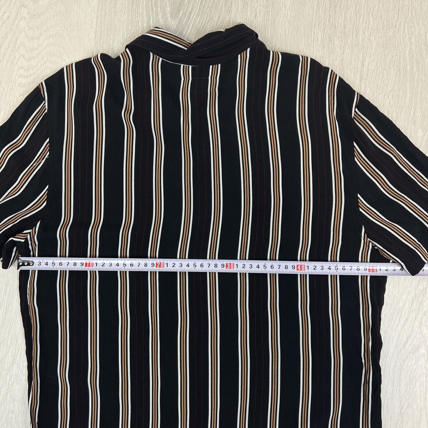 Kenji Mens Striped Casual Short Sleeve Button Up Shirt Size Large