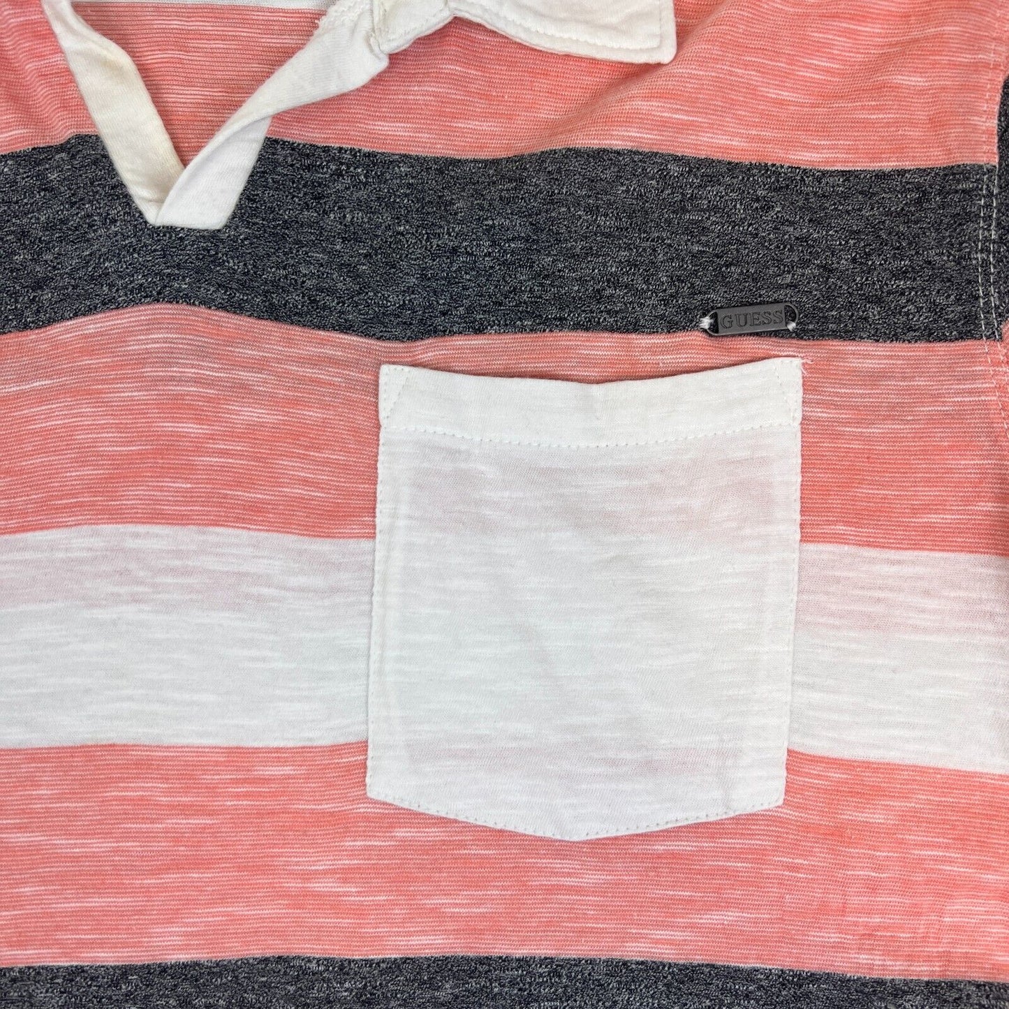 Guess Mens Striped Short Sleeve Polo Shirt Size XL