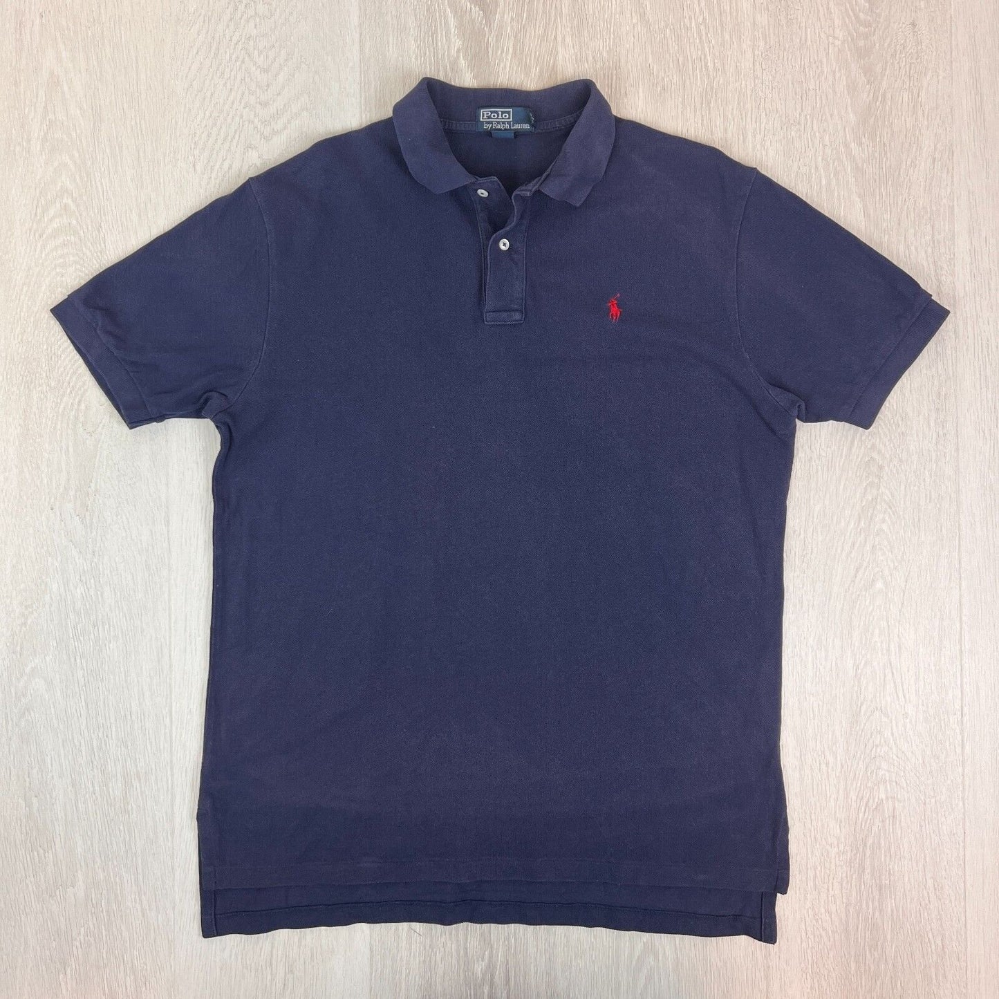Polo Ralph Lauren Mens Navy Blue Polo Shirt Size Large