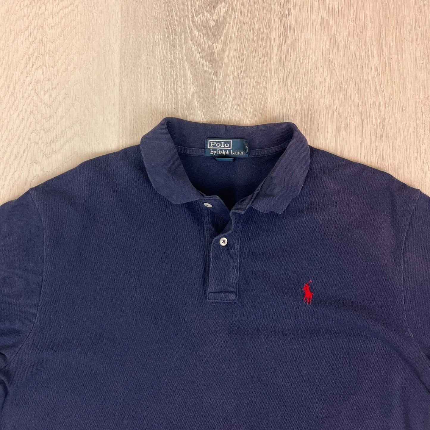 Polo Ralph Lauren Mens Navy Blue Polo Shirt Size Large
