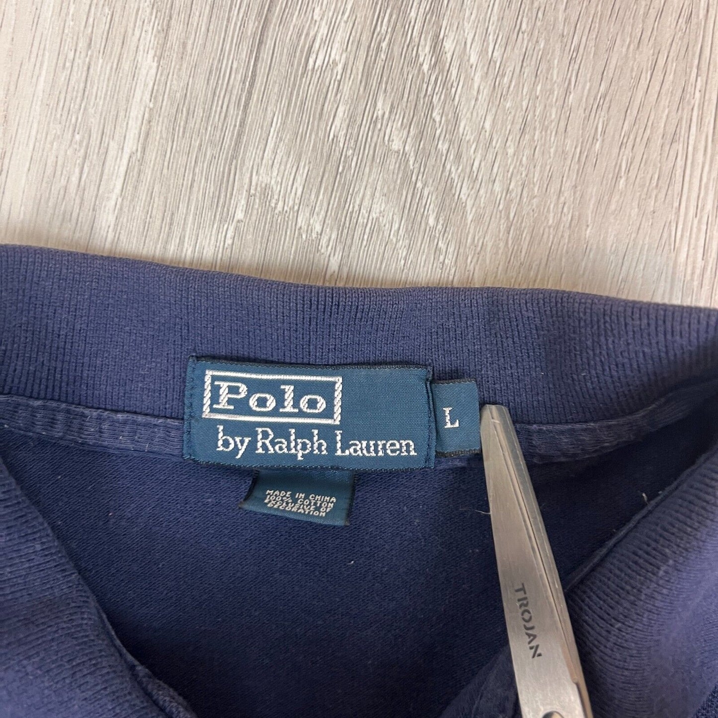 Polo Ralph Lauren Mens Navy Blue Polo Shirt Size Large