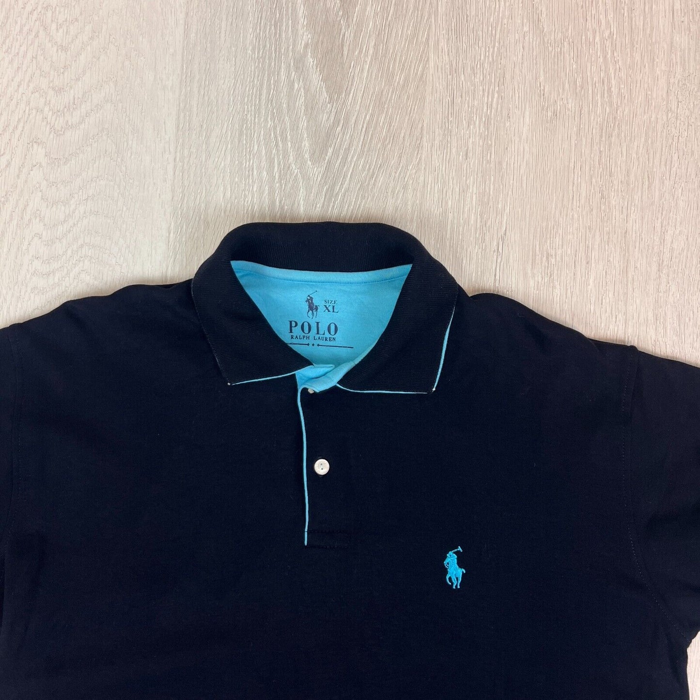 Polo Ralph Lauren Mens Navy Blue Polo Shirt Size XL (Measures L)