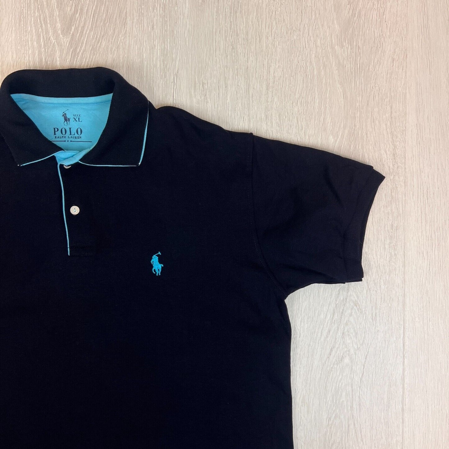 Polo Ralph Lauren Mens Navy Blue Polo Shirt Size XL (Measures L)