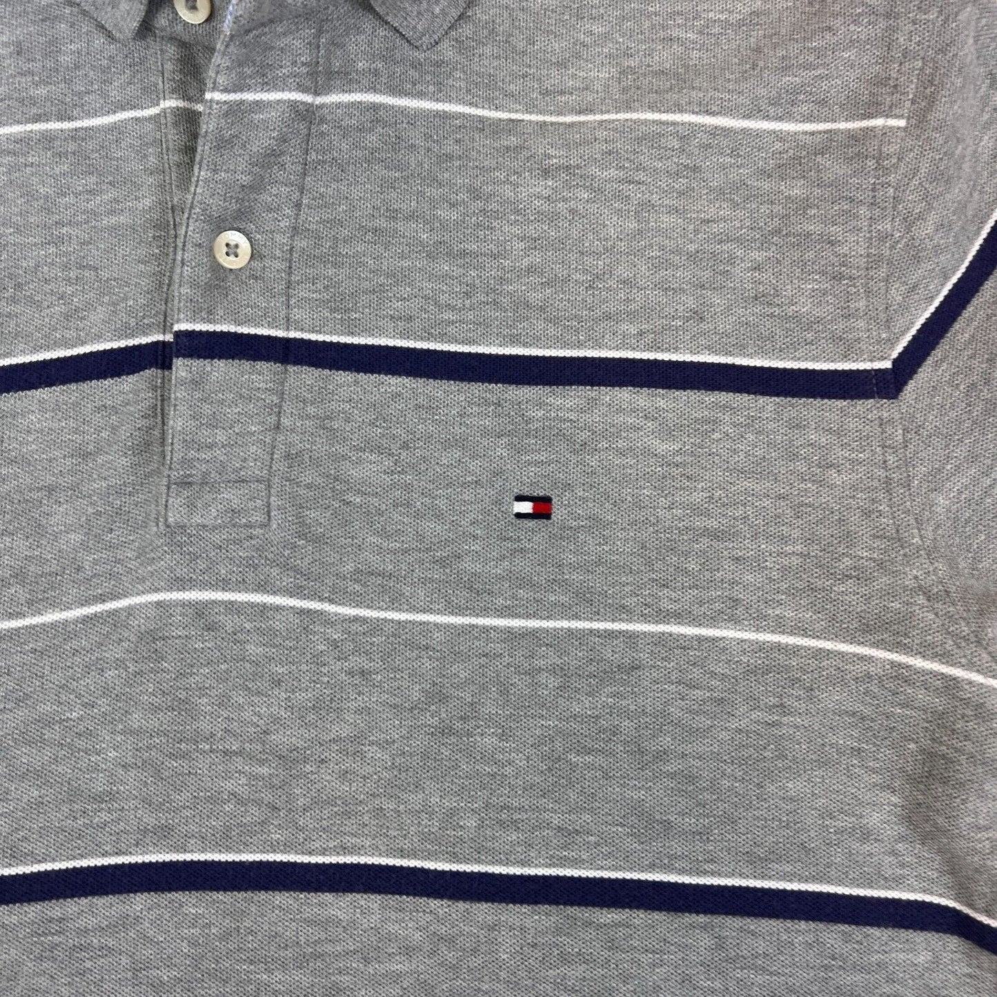 Tommy Hilfiger Mens Custom Fit Short Sleeve Polo Shirts Size Large (2 T-Shirts