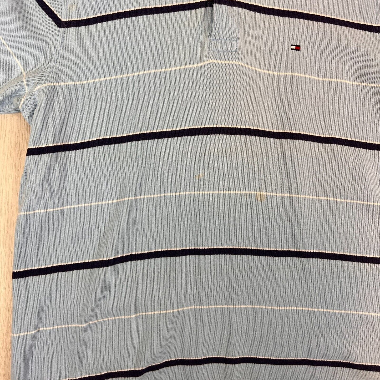 Tommy Hilfiger Mens Custom Fit Short Sleeve Polo Shirts Size Large (2 T-Shirts