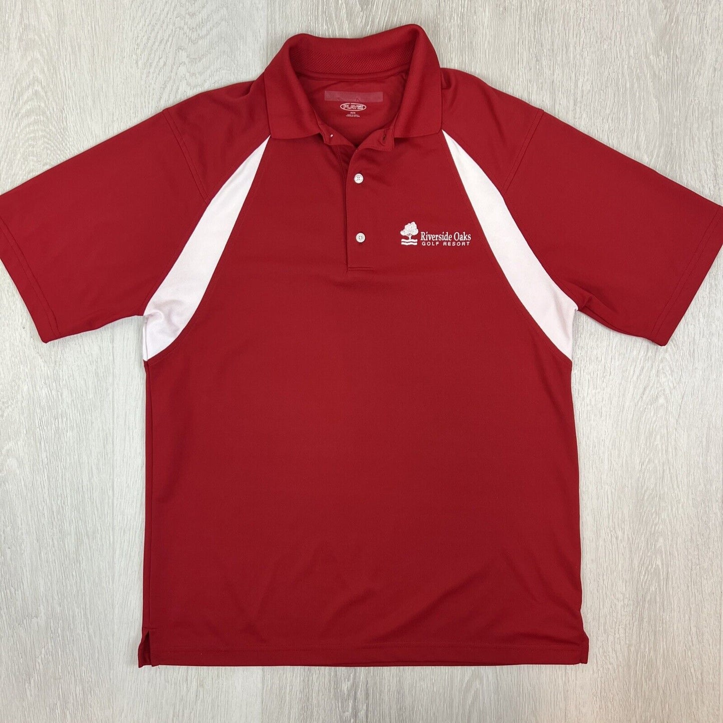 Greg Norman Riverside Oaks Golf Resort Mens Red Polo Shirt Size Medium