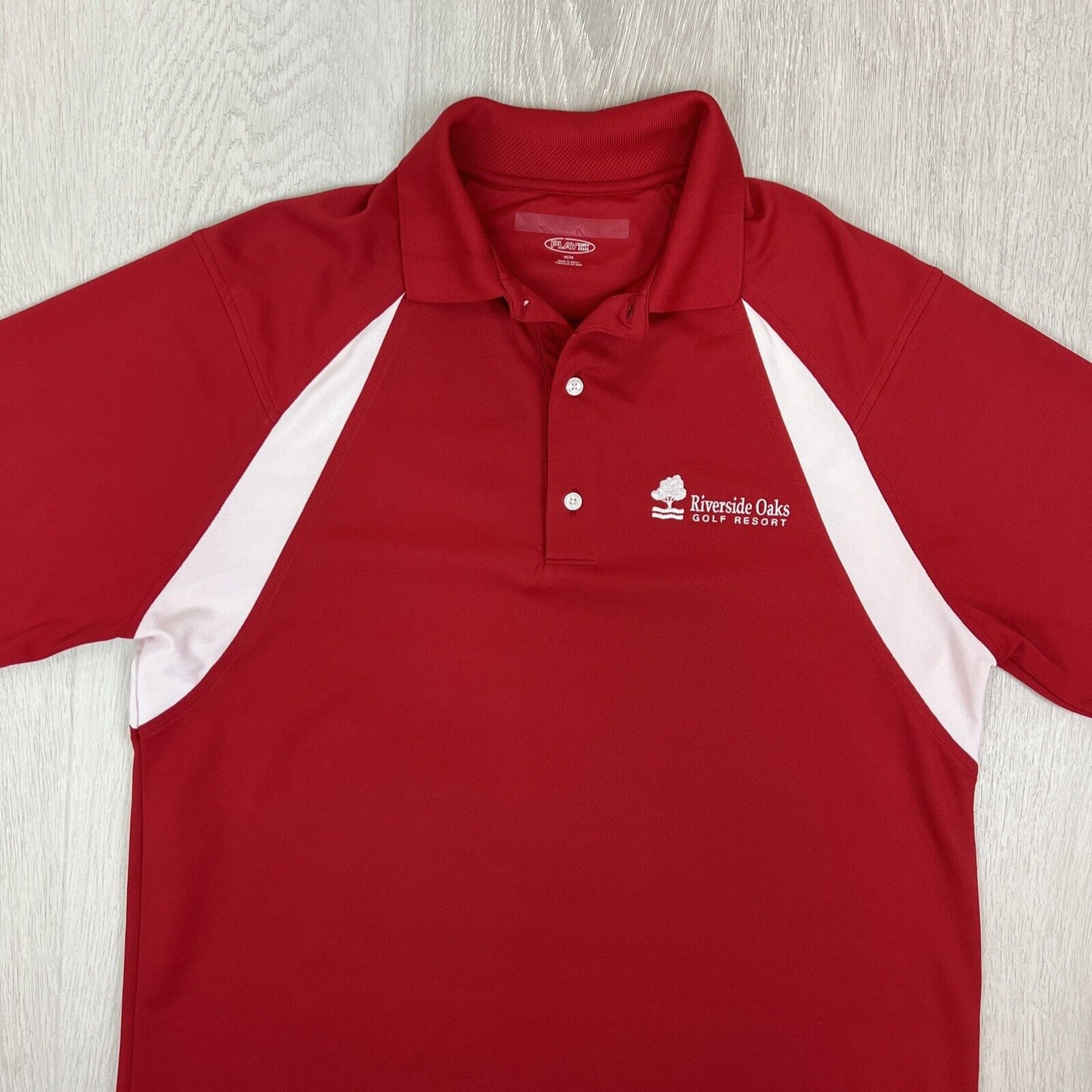 Greg Norman Riverside Oaks Golf Resort Mens Red Polo Shirt Size Medium
