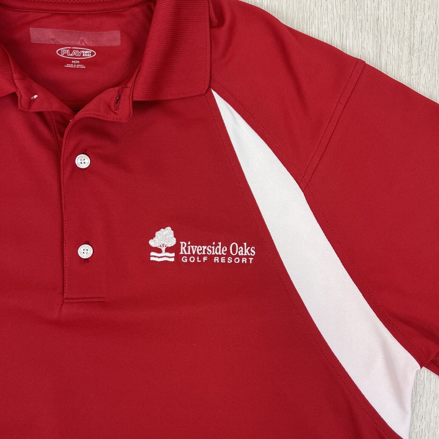 Greg Norman Riverside Oaks Golf Resort Mens Red Polo Shirt Size Medium