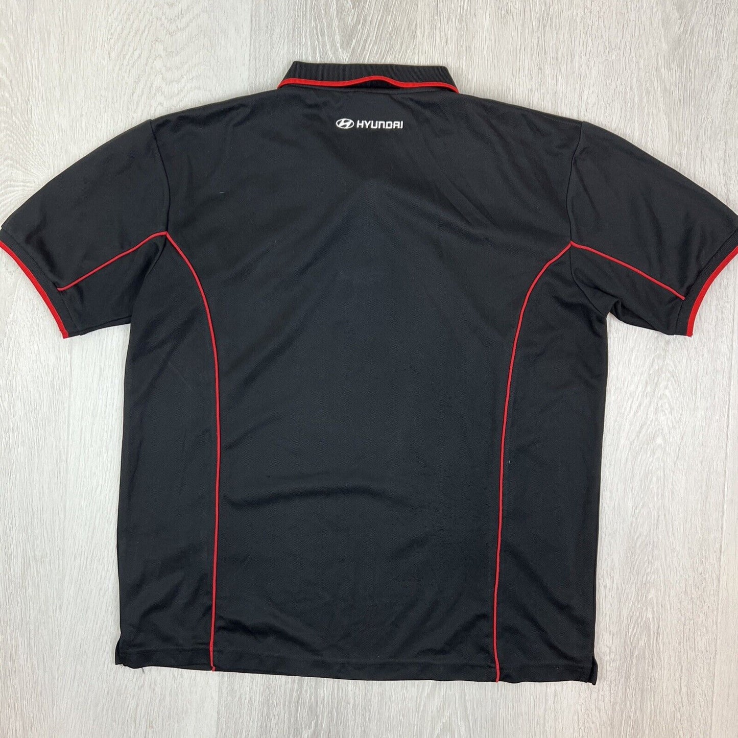 Podium Hyundai N Mens Black Short Sleeve Polo Shirt Size Large