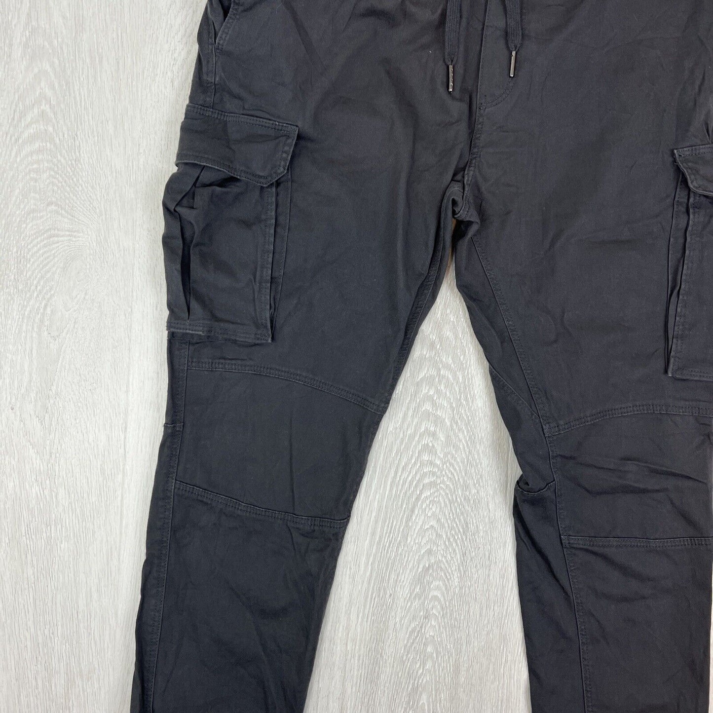 H&M Mens Dark Grey Slim Fit Cargo Jogger Pants Size XL