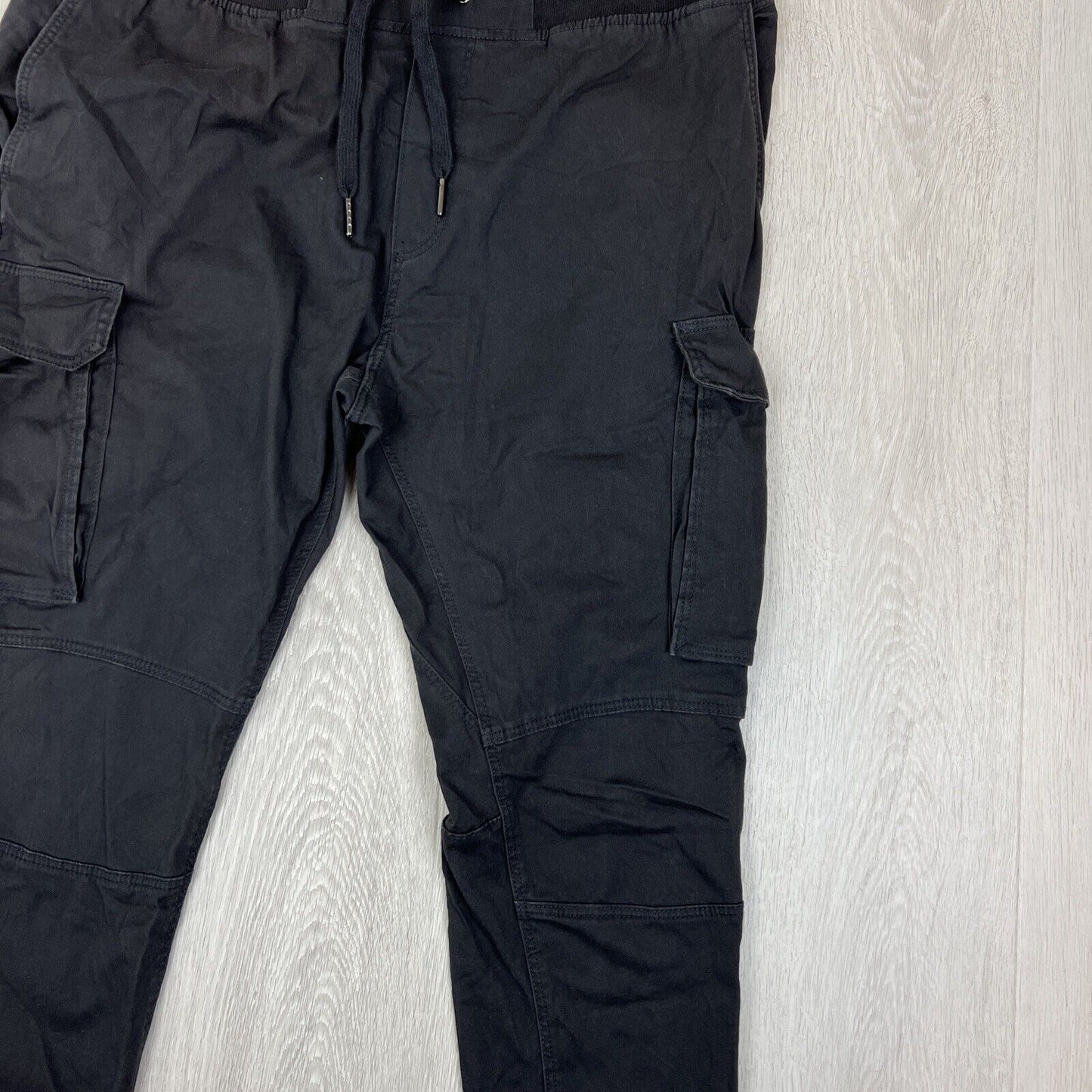 H&M Mens Dark Grey Slim Fit Cargo Jogger Pants Size XL