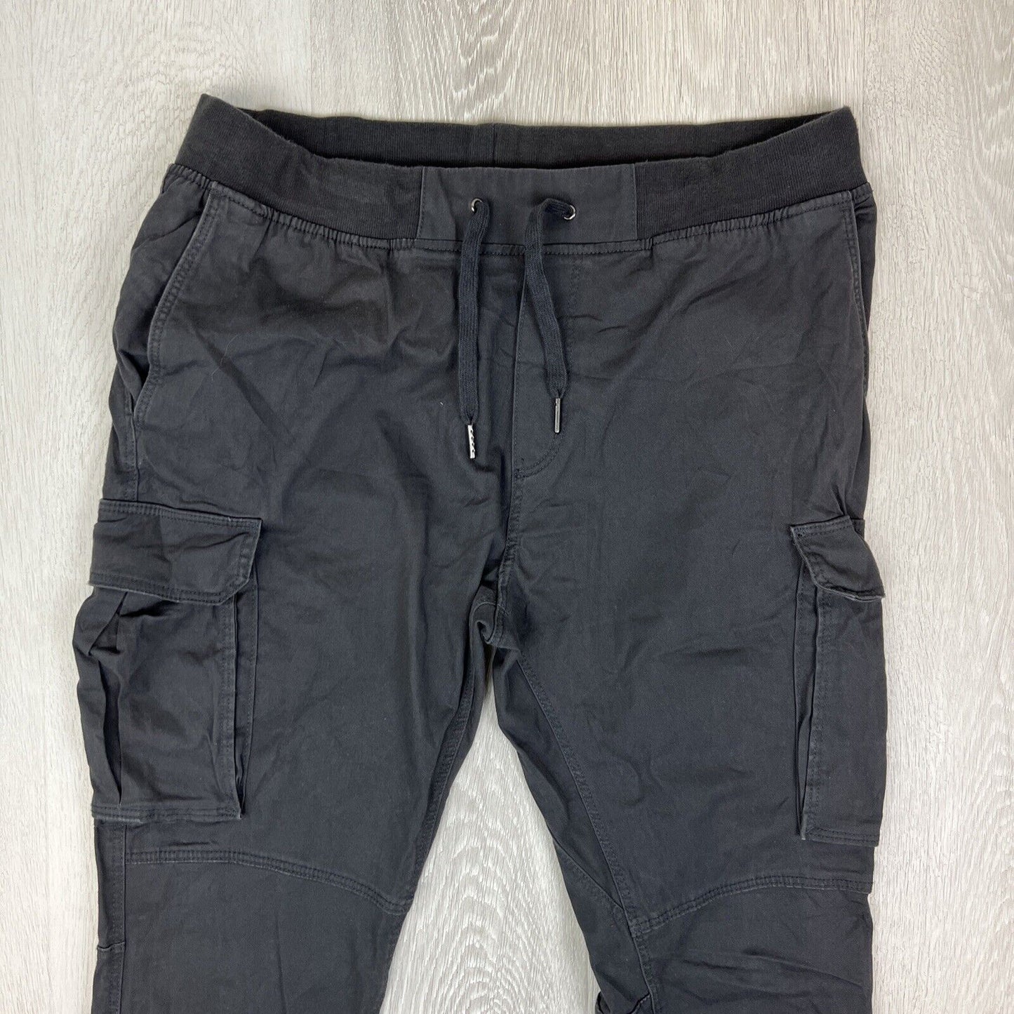 H&M Mens Dark Grey Slim Fit Cargo Jogger Pants Size XL
