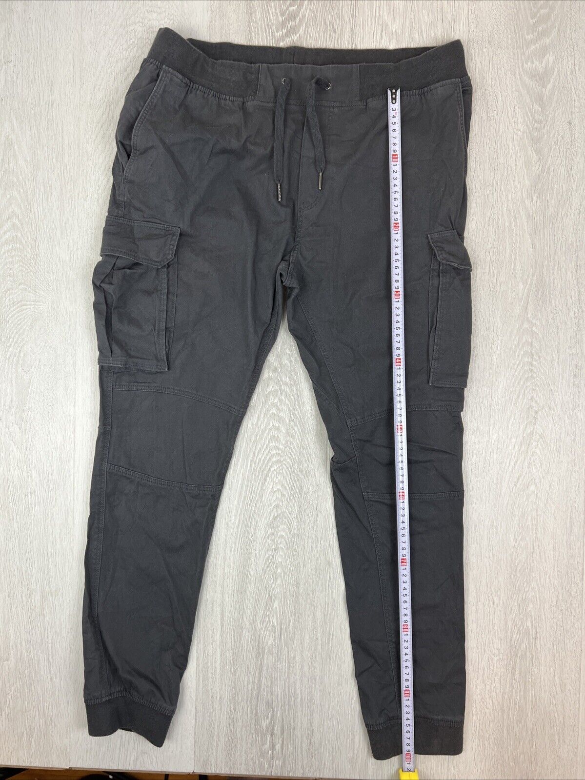 H&M Mens Dark Grey Slim Fit Cargo Jogger Pants Size XL