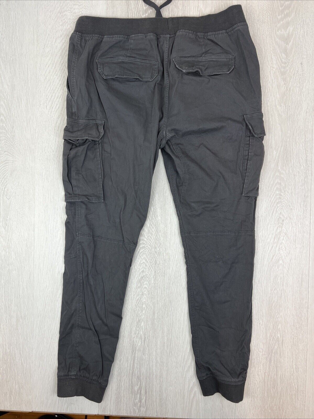 H&M Mens Dark Grey Slim Fit Cargo Jogger Pants Size XL