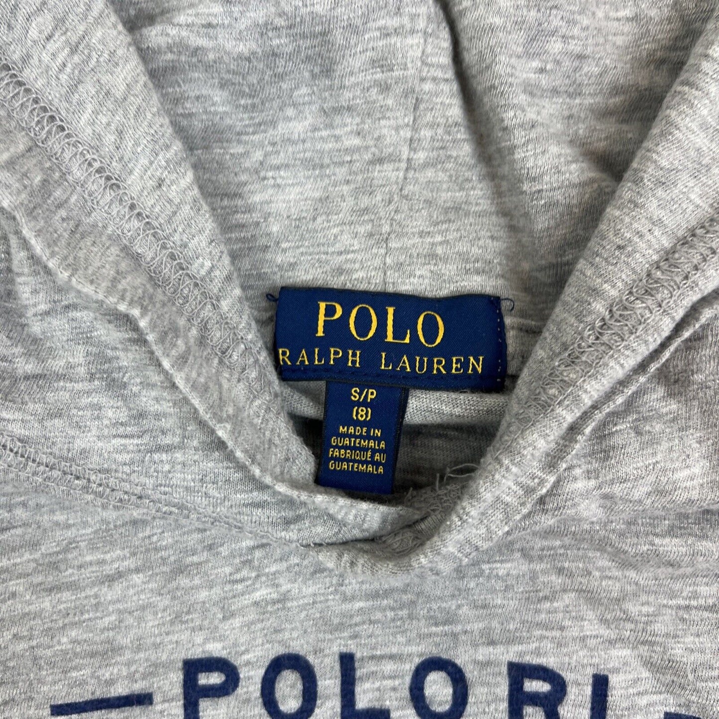 Polo Ralph Lauren Boys Grey Hooded T-Shirt Size 8 Years