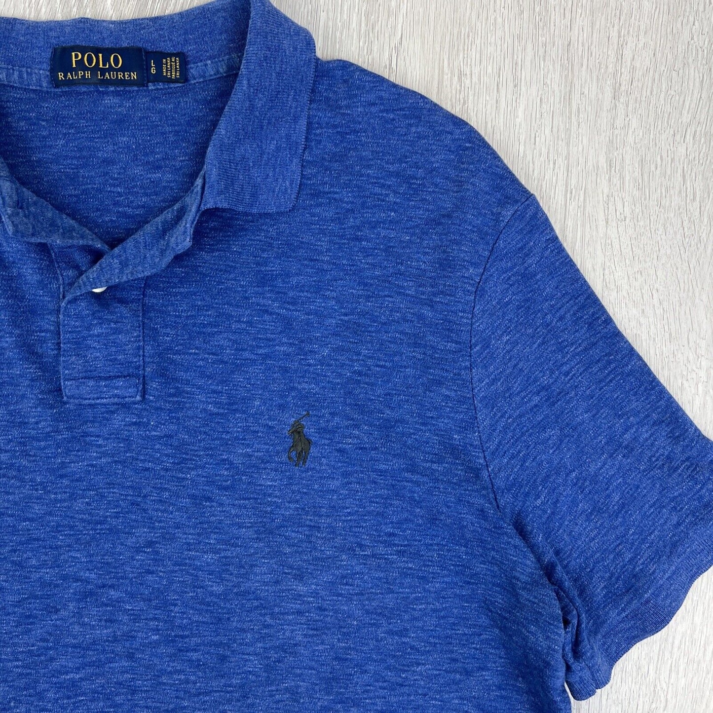 Polo Ralph Lauren Mens Navy Blue Polo Shirt Size Large