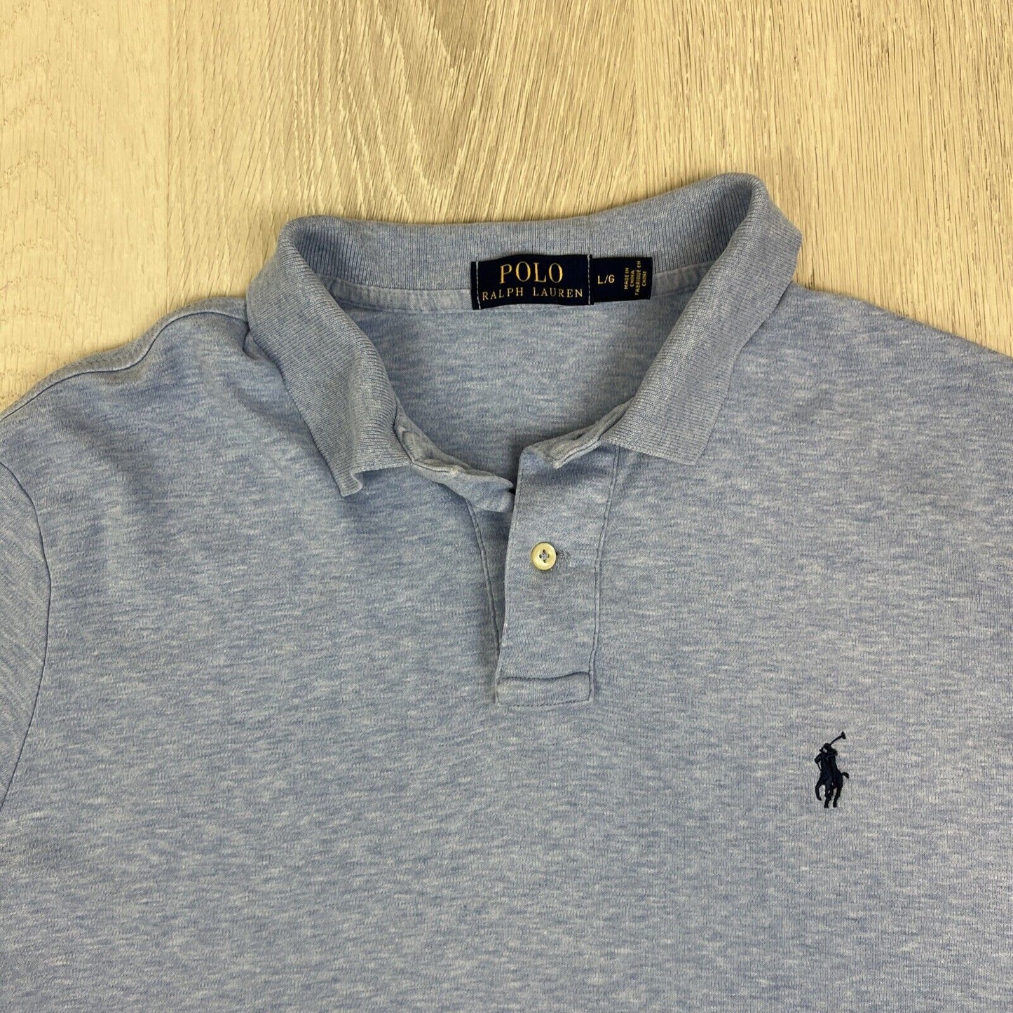 Polo Ralph Lauren Mens Light Blue Polo Shirt Size Large