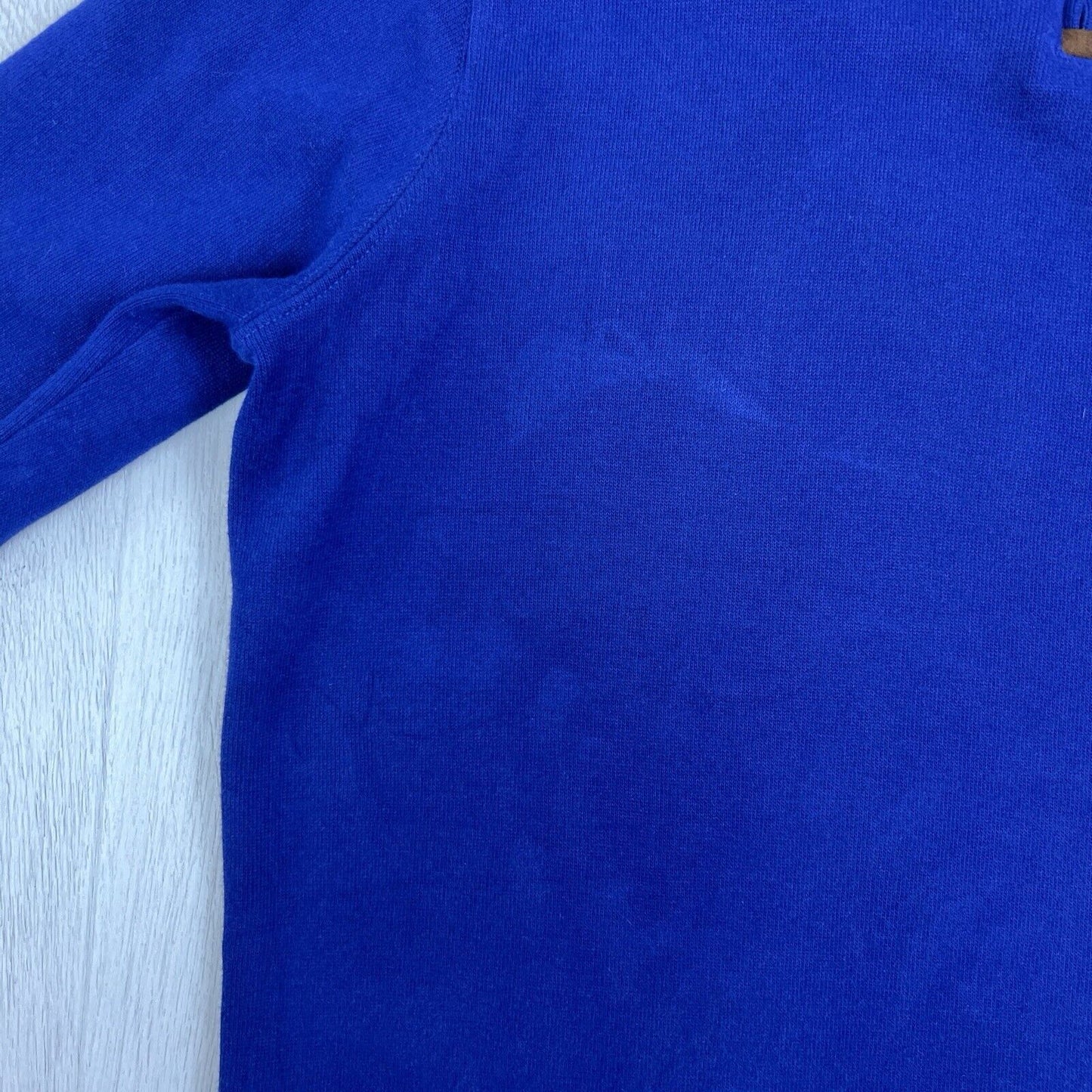 Polo Ralph Lauren Men’s Blue 1/4 Zip Knitted Sweater Jumper Size Large