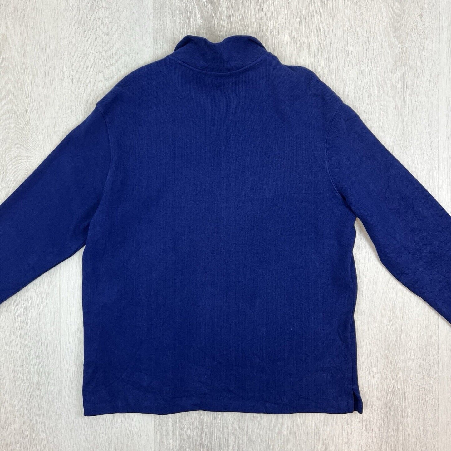 Polo Ralph Lauren Men’s Blue 1/4 Zip Knitted Sweater Jumper Size Large