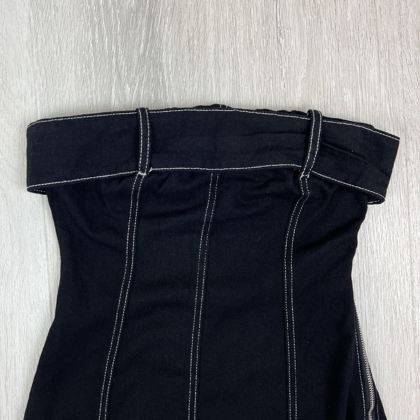 White Fox Womens Black Denim Mini Dress Size XS