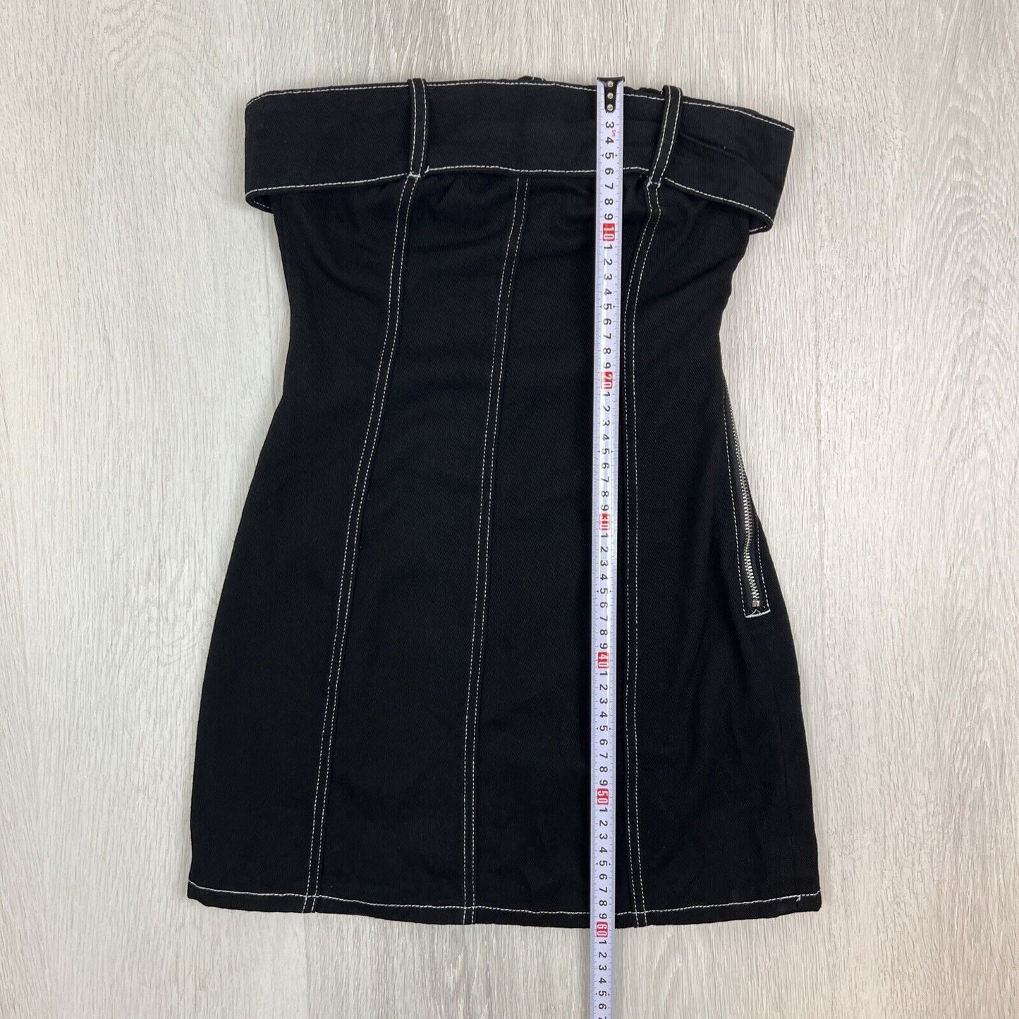 White Fox Womens Black Denim Mini Dress Size XS