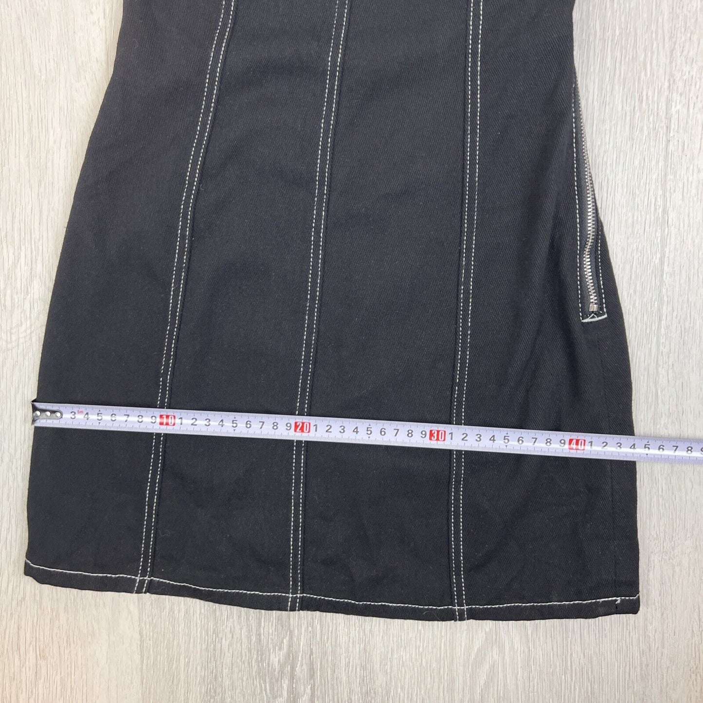 White Fox Womens Black Denim Mini Dress Size XS