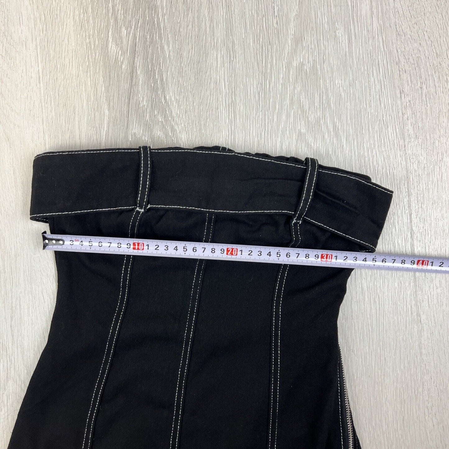 White Fox Womens Black Denim Mini Dress Size XS