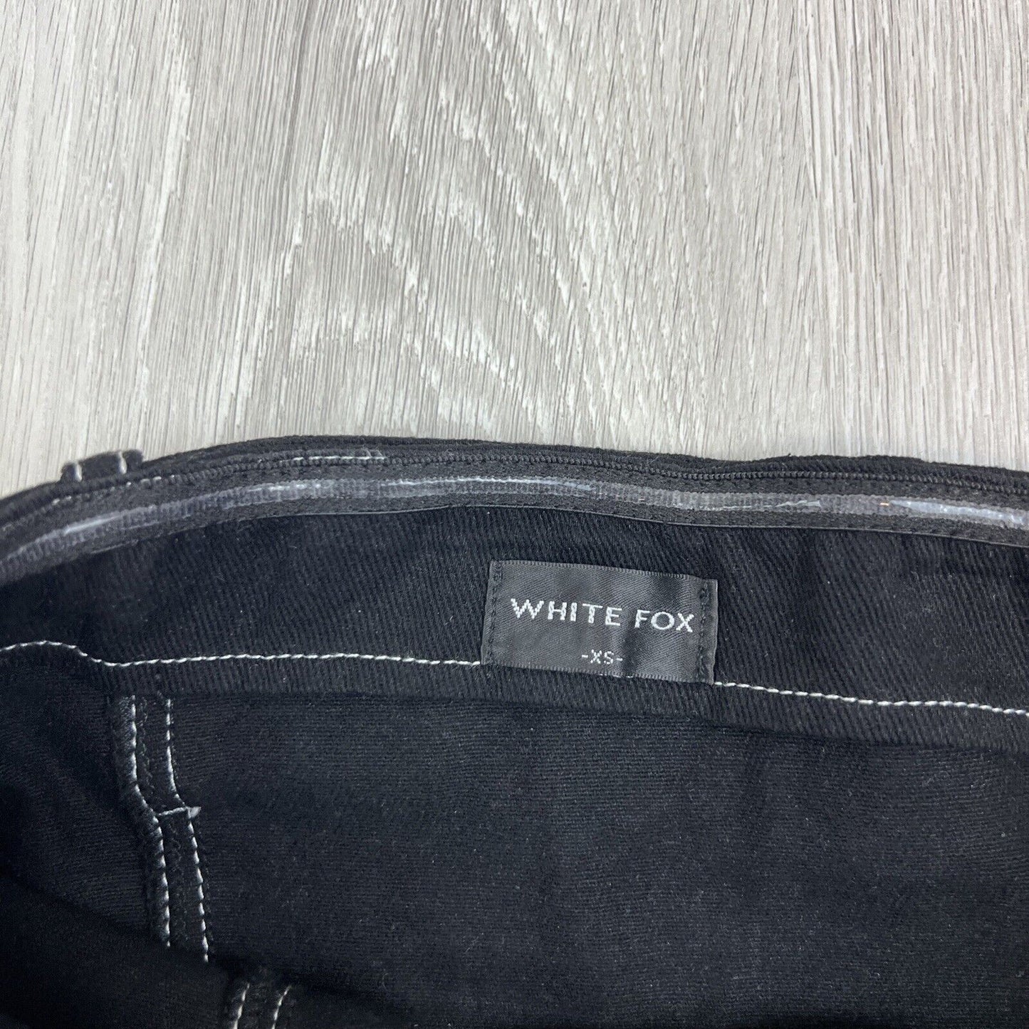 White Fox Womens Black Denim Mini Dress Size XS