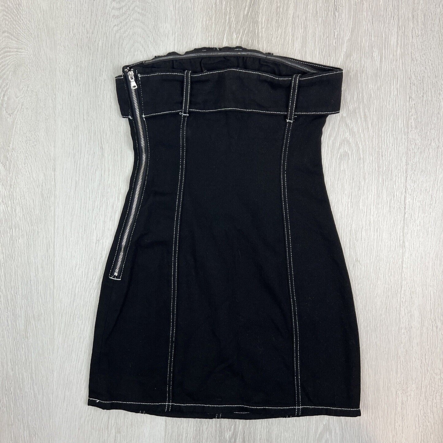 White Fox Womens Black Denim Mini Dress Size XS