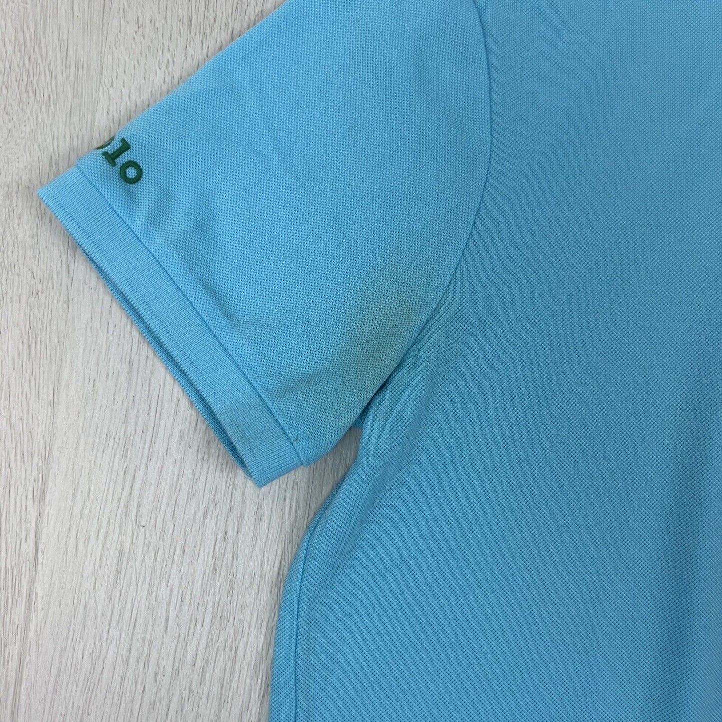 Polo Ralph Lauren Mens The Earth Polo Custom Slim Fit Blue Polo Shirt Size M